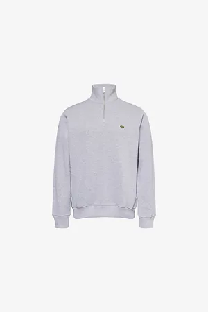 Lacoste Mens High-Neck Two-Slip-Pockets Regular-Fit Cotton-Knit Sweatshirt