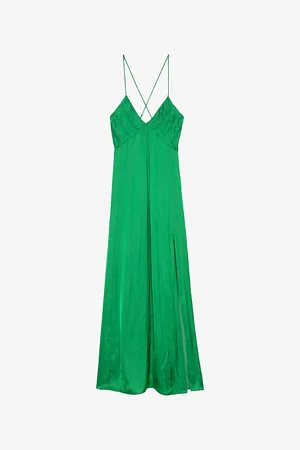 Zadig & Voltaire Womens Rayonne Split-Hem Recycled-Polyester-Blend Maxi Dress