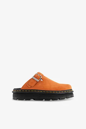 Dr. Martens Womens Zebzag Platform Suede Mules