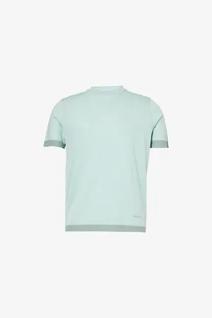 Paul Smith Mens Regular-Fit Ribbed-Trim Knit T-Shirt
