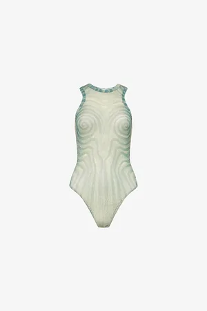 Jean Paul Gaultier Womens Spiral Sleeveless Woven Body