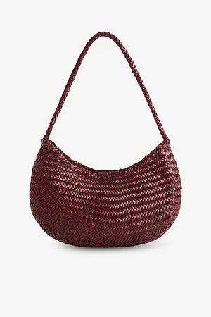 Dragon Diffusion Womens Nova Braided-Leather Shoulder Bag