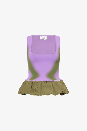 PH5 Womens Lily Mixed-Media Knitted Tank Top
