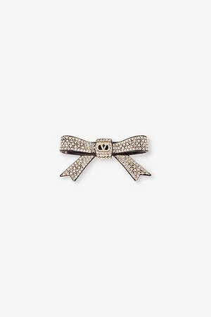 VALENTINO GARAVANI Womens Vlogo Signature Crystal-Embellished Resin Hair Clip