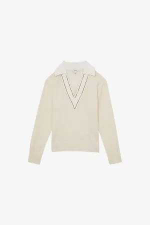 Reiss Womens Nina Collared Wool Cricket Jumper