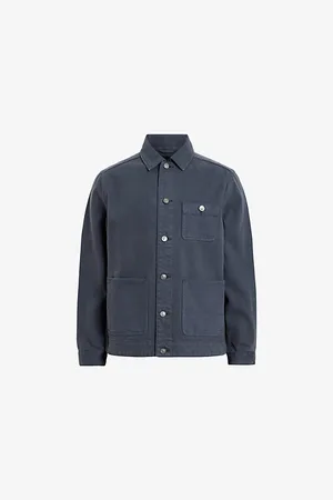 AllSaints Mens Eavis Patch-Pocket Cotton Jacket