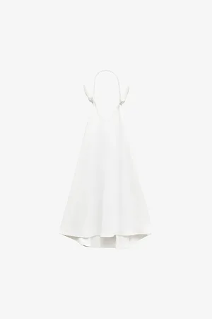 Loewe Womens Flamenco Open-Back Woven Mini Dress