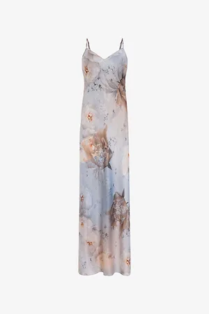 AllSaints Womens Bryony Printed Woven Maxi Dress