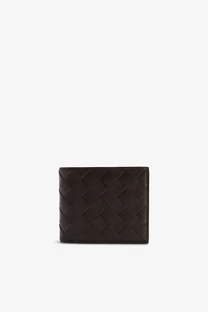 Bottega Veneta Mens Intrecciato Bifold Leather Wallet