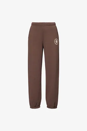 Sporty & Rich Womens x Le Bristol Paris Bristol Crest 100th Cotton-Jersey Jogging Bottoms