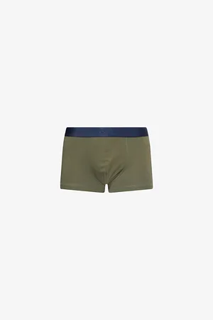 Sunspel Mens Branded-Waistband Stretch-Cotton Boxer Trunks