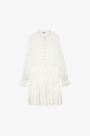 Zadig & Voltaire Womens Randy Long-Sleeve Satin Mini Dress