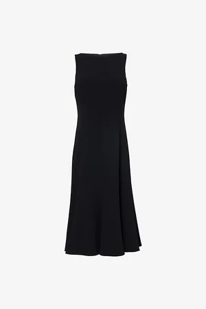 THEORY Womens Sleeveless Panelled Woven Midi Dress