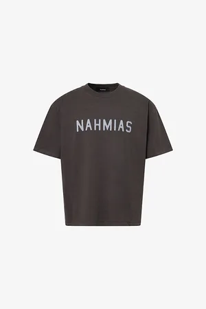 Nahmias Mens 24 Blur Crew-Neck Boxy Fit Cotton-Jersey T-Shirt