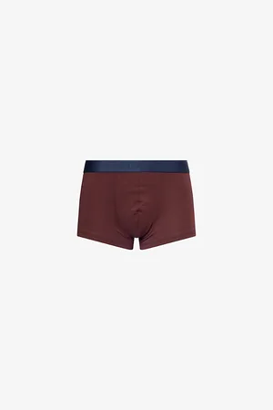 Sunspel Mens Branded-Waistband Stretch-Cotton Boxer Trunks