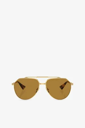 Dolce & Gabbana Womens Dg2302 Aviator-Frame Metal Sunglasses