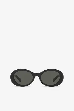Gucci Womens Gg1587S Oval-Frame Acetate Sunglasses
