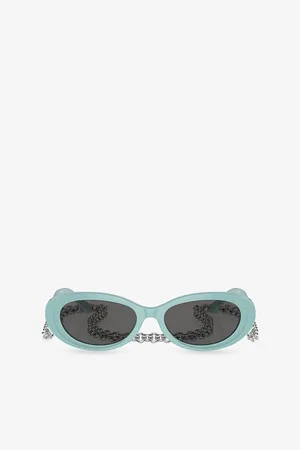 Tiffany & Co. Womens Tf4221 Oval-Frame Acetate Sunglasses
