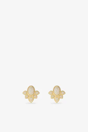 Boucheron Womens Serpent Bohème 18ct Yellow-Gold and 1.58ct Brilliant-Cut Diamond Stud Earrings