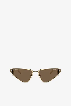 Jimmy Choo Womens Jc4001B Cat-Eye Metal Sunglasses