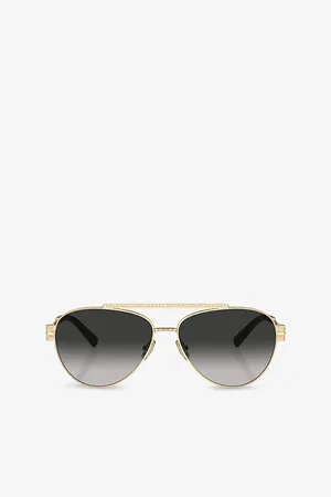 Tiffany & Co. Womens Tf3101B Pilot-Frame Steel Sunglasses