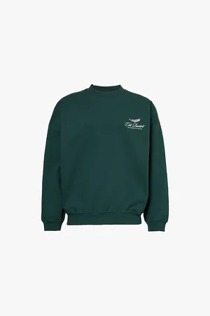 Cole Buxton Mens International Brand Embroidery Relaxed-Fit Cotton-Jersey Sweatshirt