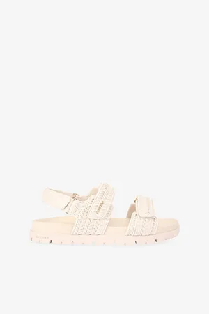 Carvela Womens Sardinia Logo-Embellished Woven Sandals