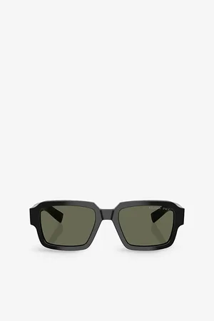 Prada Womens Pr 02Zs Rectangle-Frame Acetate Sunglasses