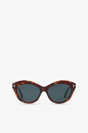Tom Ford Womens Tr001841 Toni Oval-Frame Tortoiseshell Acetate Sunglasses