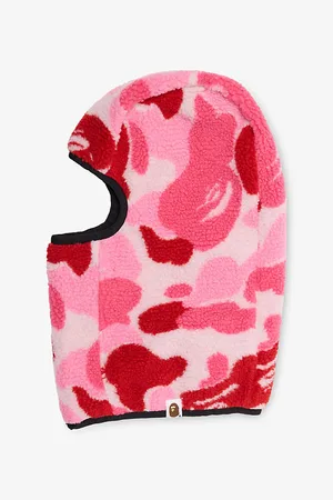 A Bathing Ape Mens Camouflage Brand-Tab Woven Balaclava