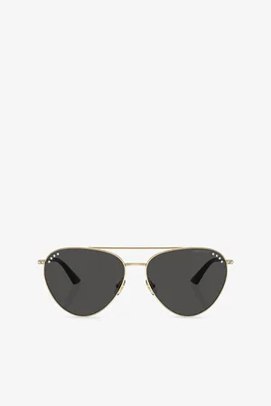 Jimmy Choo Womens Jc4002B Pilot-Frame Steel Sunglasses