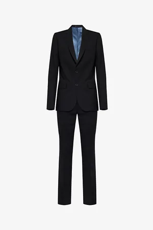 Paul Smith Mens A Suit To Travel In Structured-Shoulders Regular-Fit Tapered-Leg Wool Suit