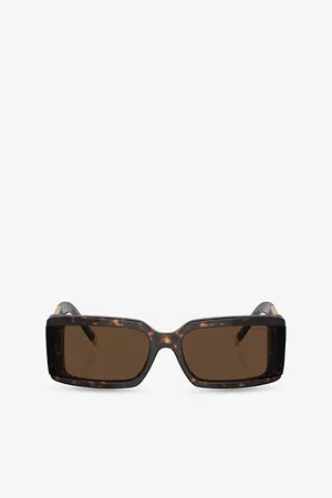Tiffany & Co. Womens Tf4197 Rectangle-Frame Tortoiseshell Acetate Sunglasses