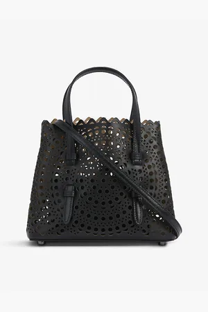 Alaïa Womens Mina 20 Laser-Cut Leather Tote Bag