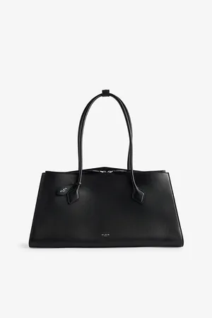 Alaïa Womens Le Teckel Shiny-Grained Leather Tote Bag