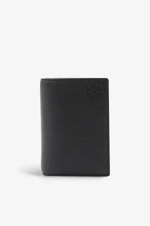 Loewe Mens Anagram-Embellished Grained-Leather Bifold Wallet