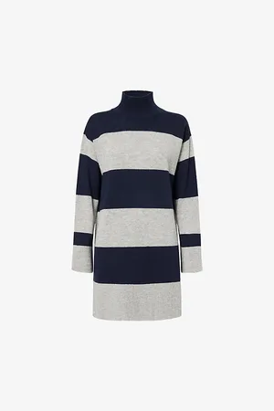 Max Mara Womens Desiderio High-Neck Knitted Wool and Cashmere Jumper Dress