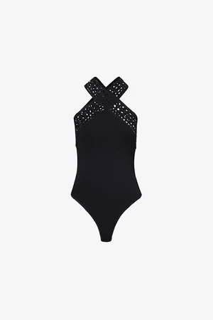 Alaïa Womens Vienne Slim-Fit Knitted Bodysuit