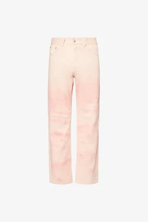 Billionaire Boys Club Mens Mountain Abstract-Print Straight-Leg Regular-Fit Denim Jeans