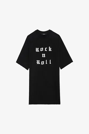 Zadig & Voltaire Womens Grace Graphic-Print Short-Sleeve Cotton T-Shirt Dress