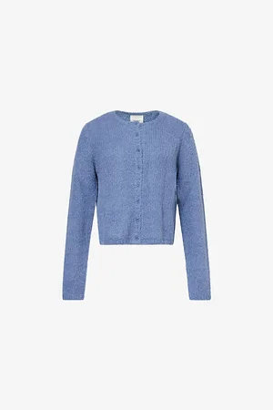Reformation Womens Clara Brushed Wool-Blend Knit Cardigan