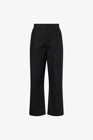 Rassvet Mens Straight-Leg Relaxed-Fit Cotton Chino Trousers
