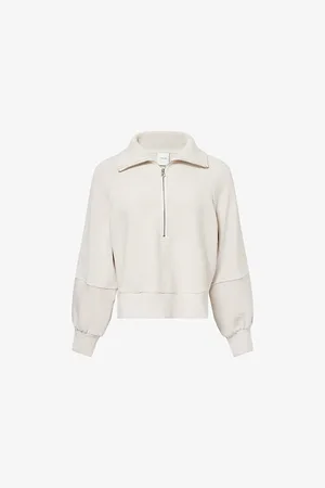 Varley Womens Milano Ribbed Stretch-Cotton Blend Sweatshirt