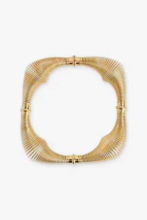 Alaïa Womens Spiral Gold-Plated Steel Necklace