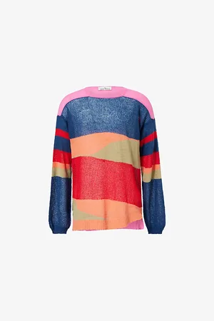 Vivienne Westwood Mens Destressed Logo-Embroidered Knitted Jumper