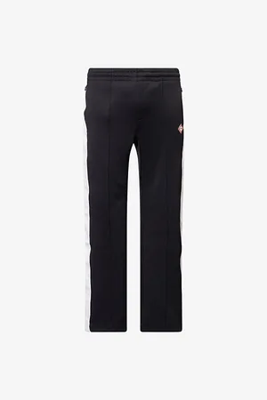 Casablanca Mens Scuba Two-Zip-Pockets Straight-Leg Relaxed-Fit Woven-Blend Jogging Bottoms