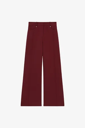 Reiss Womens Heather Tailored Woven Palazzo Wide-Leg Trousers
