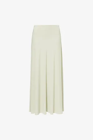 Jil Sander Womens Flared Mid-Rise Woven Maxi Skirt