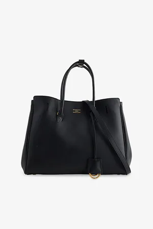 Balenciaga Womens Hampton Top-Handle Leather Large Tote Bag