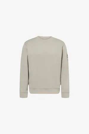 Moose Knuckles Mens Hartsfield Logo-Embellished Cotton Sweatshirt